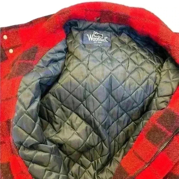 WOOLRICH 🐑 Vintage Plaid Bomber Jacket ❤️🖤❤️🖤 - Picture 11 of 15